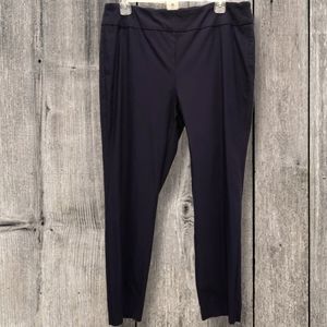 Tribal Women’s Navy Pull-On Straight Leg Ankle Length Dress Pants Size 14